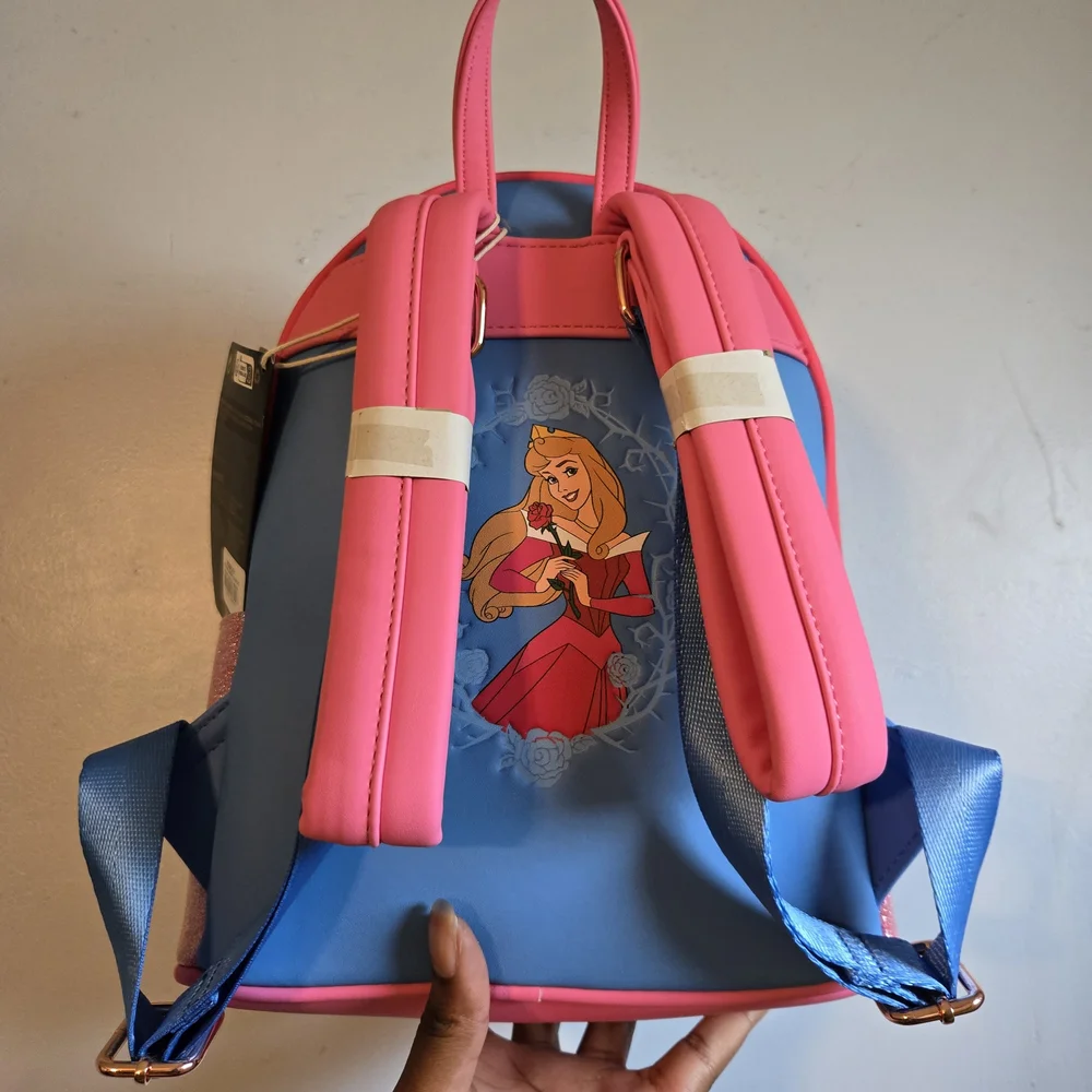 Loungefly Pink Aurora Mini Backpack - Picture 2 of 6